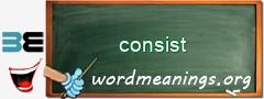 WordMeaning blackboard for consist